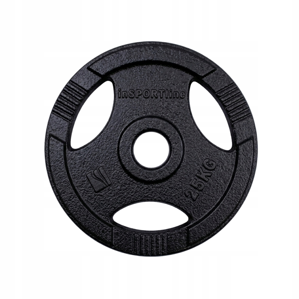 Talerz Olimpijski 25KG 50MM inSPORTline Hamerton Black żeliwny uchwyty