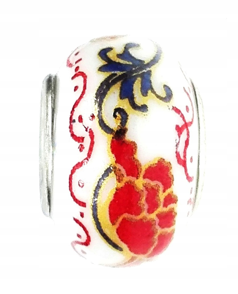 

Zawieszka beads ceramiczny kwiaty