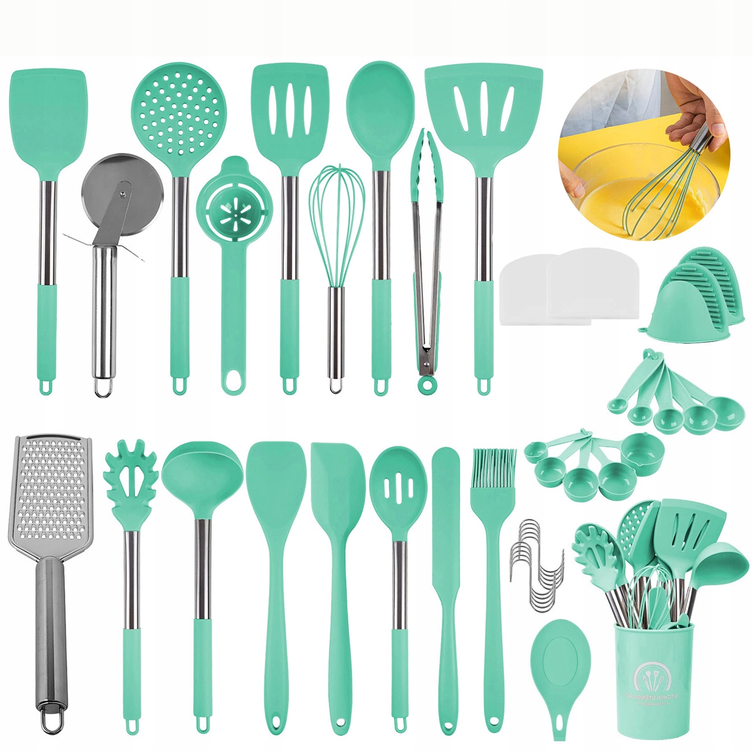 Silikonové Kuchyňské Náčiní, Sada Kuchyňského Náčiní 45 Ks