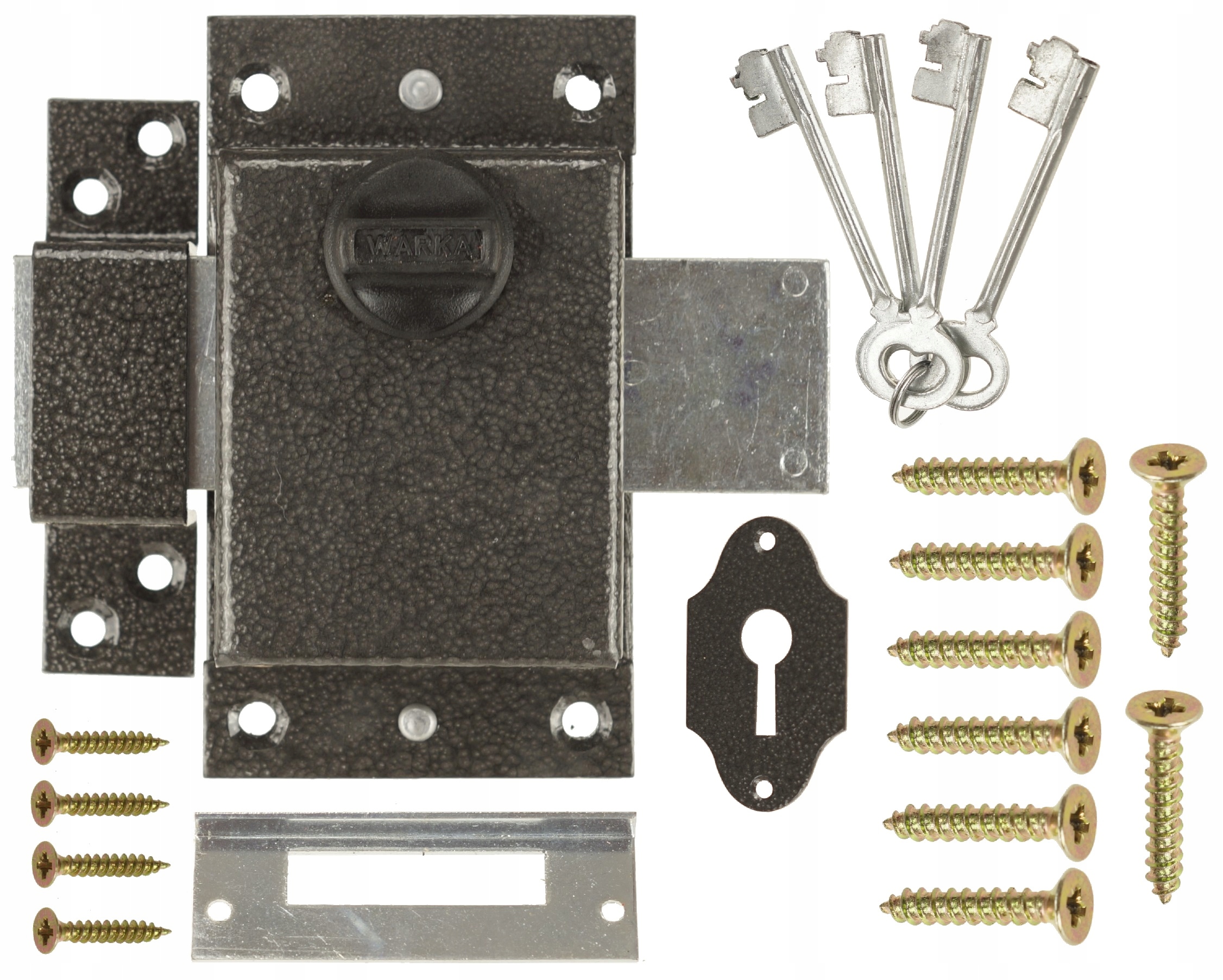 Zámek Dveří Warecka W-3 Černý 4 Klíče Od Dveří Polský