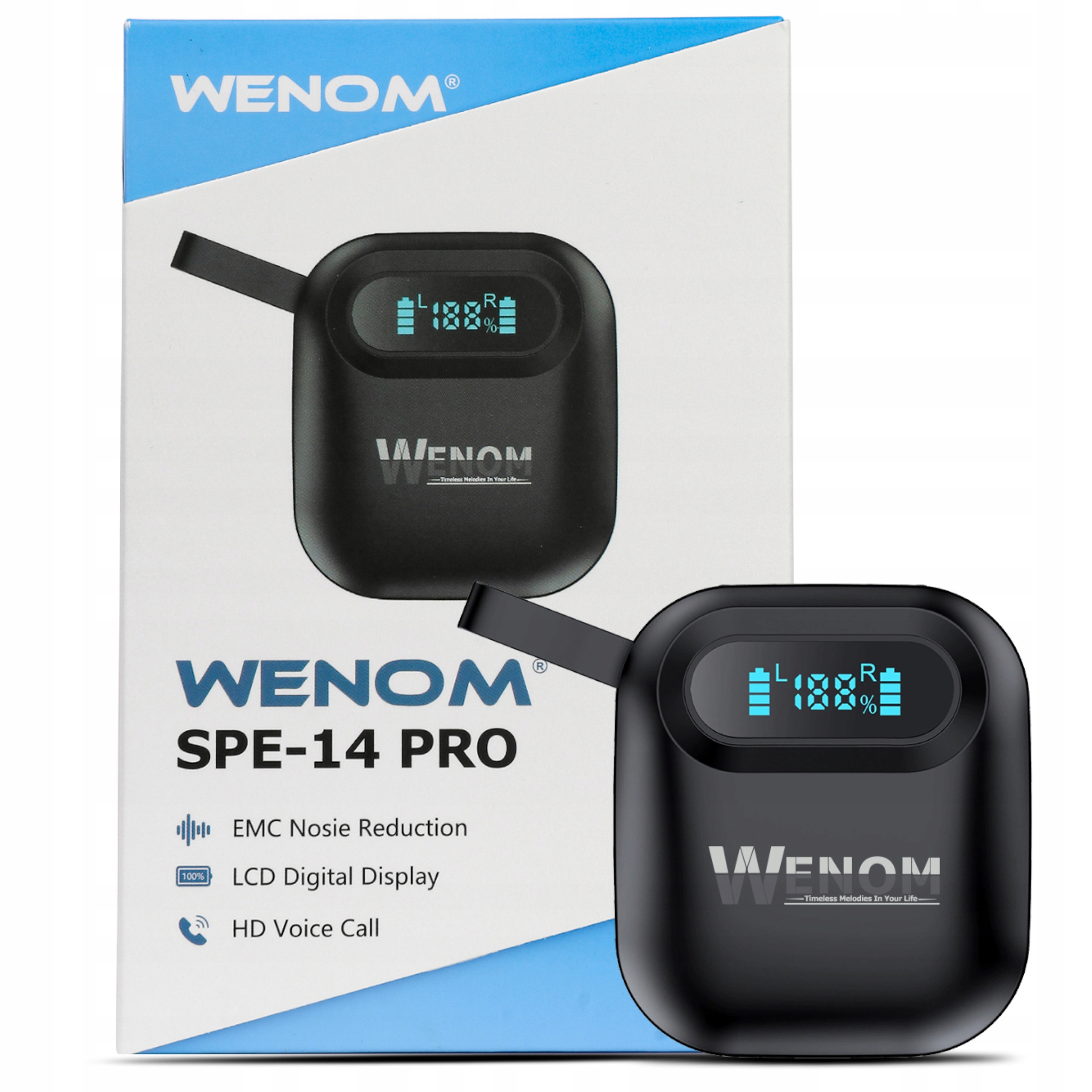 Słuchawki Bezprzewodowe Wenom SPE-14 PRO BT 5.3 Powerbank iOS Android HiFi Model inny