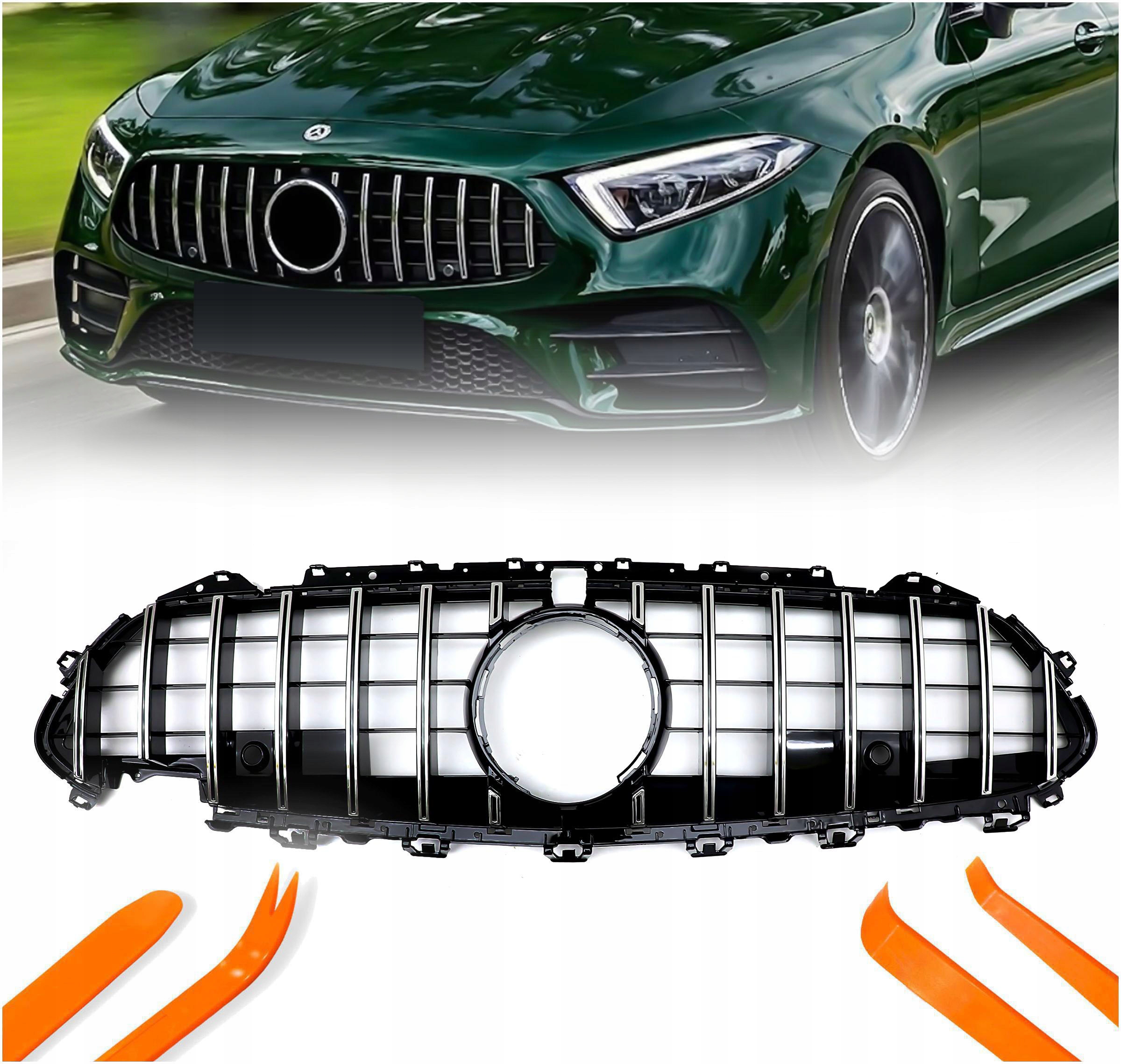 Atrapa Grill Mercedes Cls W257 C257 Stříbrná Gt-r Style 2019-