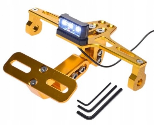 MOCOWANIE TABLICY REJESTRACYJNEJ LED MOTOCYKL