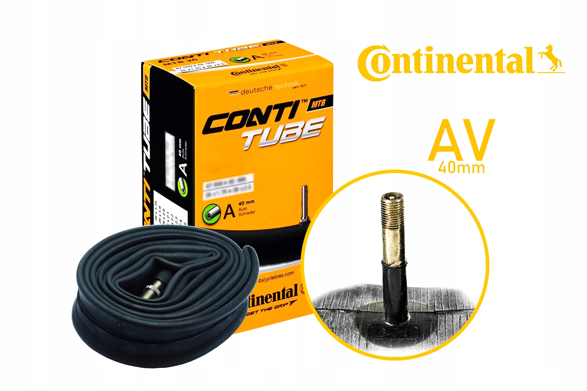 DĘTKA ROWEROWA CONTINENTAL 26 x 1,75-2,50 AV 40mm