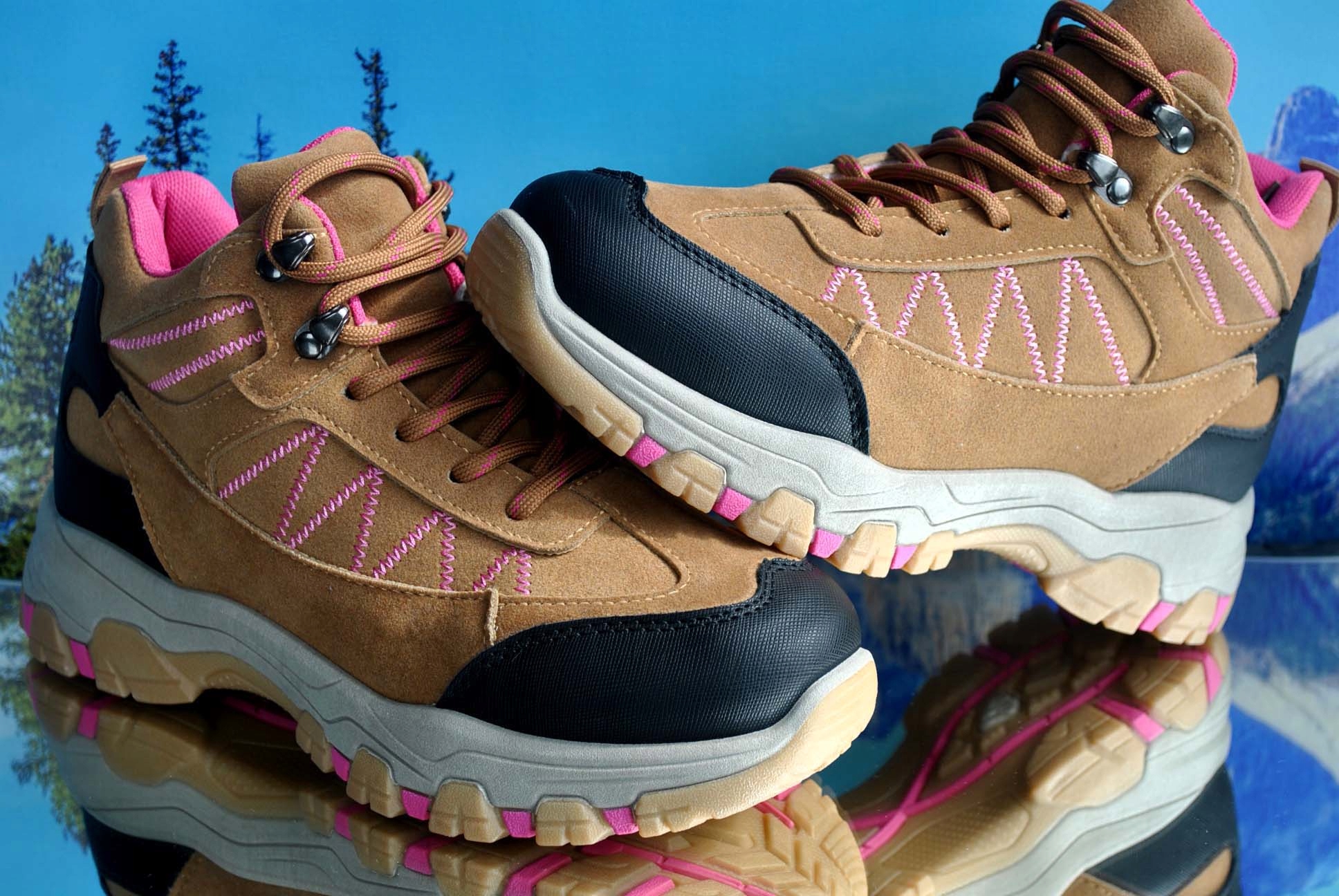 BUTY ZIMOWE OCIEPLANE TREKINGOWE GÓRSKIE TRAPERY ŚNIEGOWCE SPORT Rozmiar 36