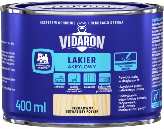 

Vidaron Lakier Akrylowy Do Drewna 0,4L Bezbarwny