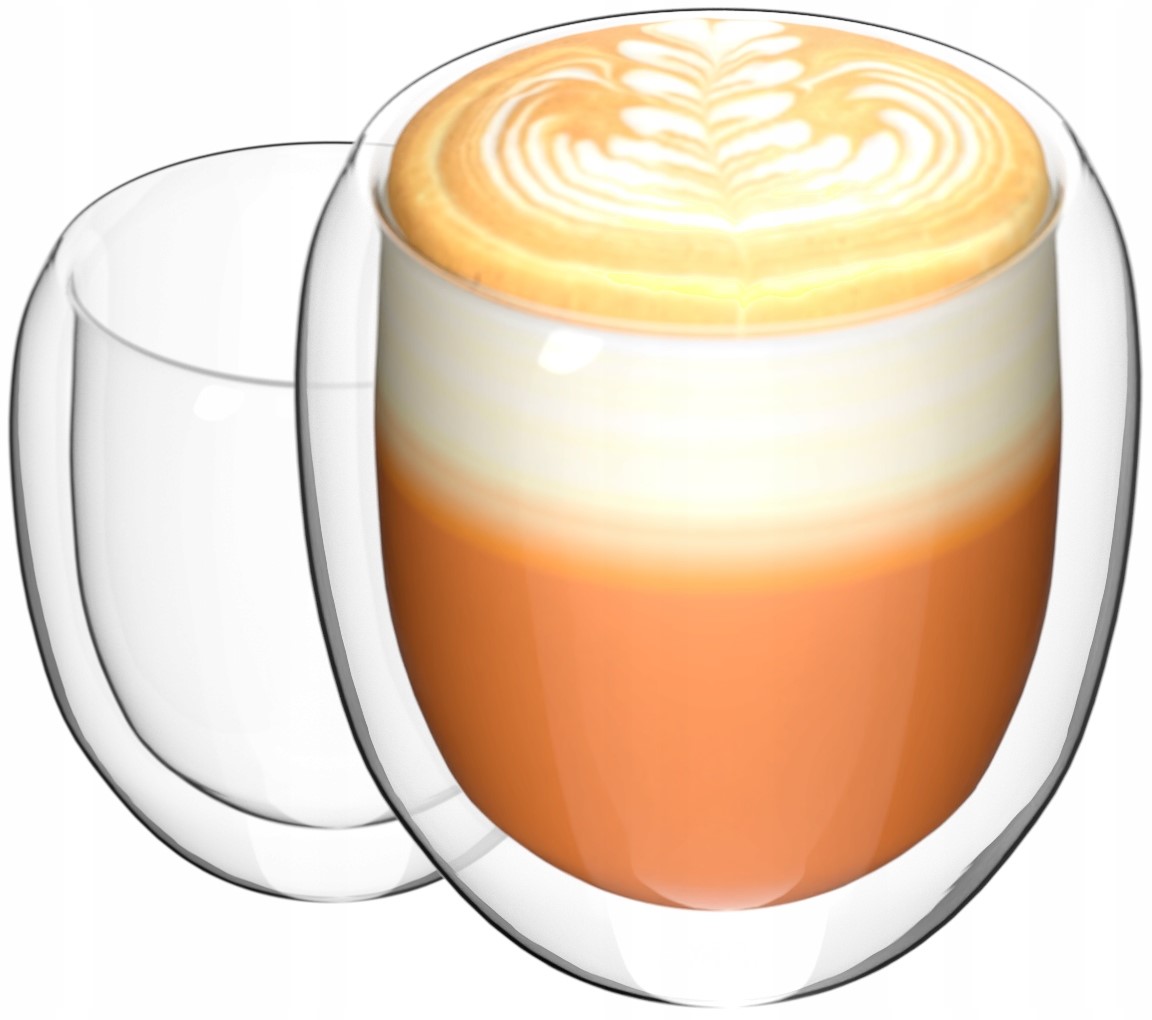 Szklanki termiczne do kawy latte Miowi 2szt 250 ml