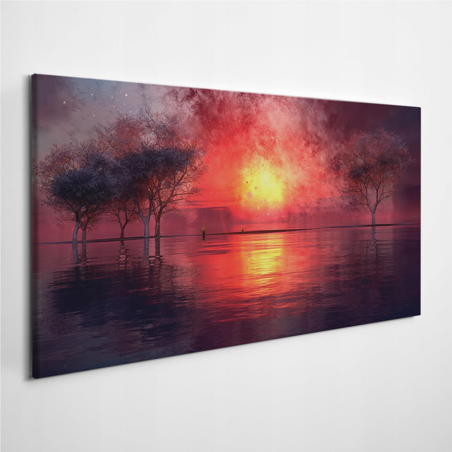 

Foto-obraz na płótnie Jezioro Abstrakcja 100x50 cm