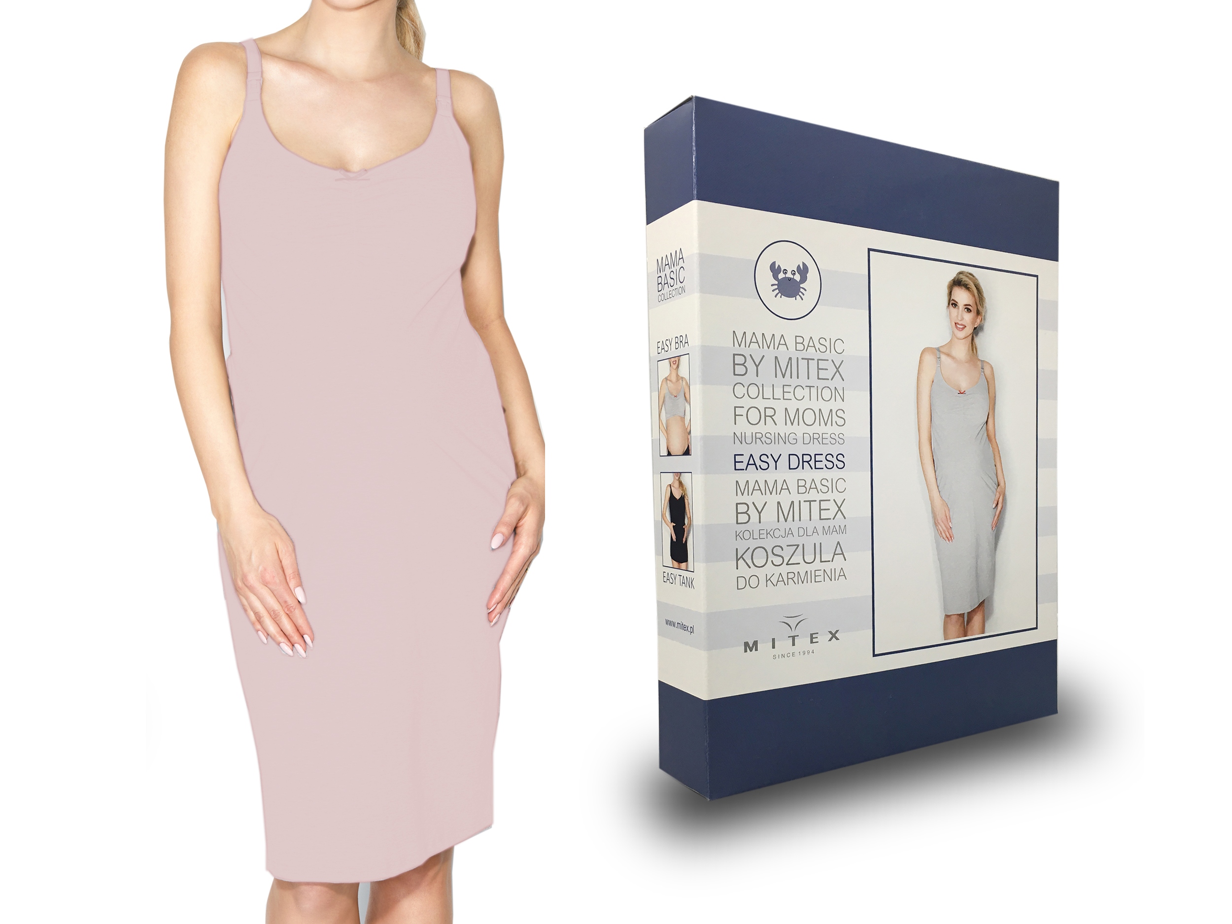 

Mitex Easy Dress Koszula Ciążowa Mama Różowa S
