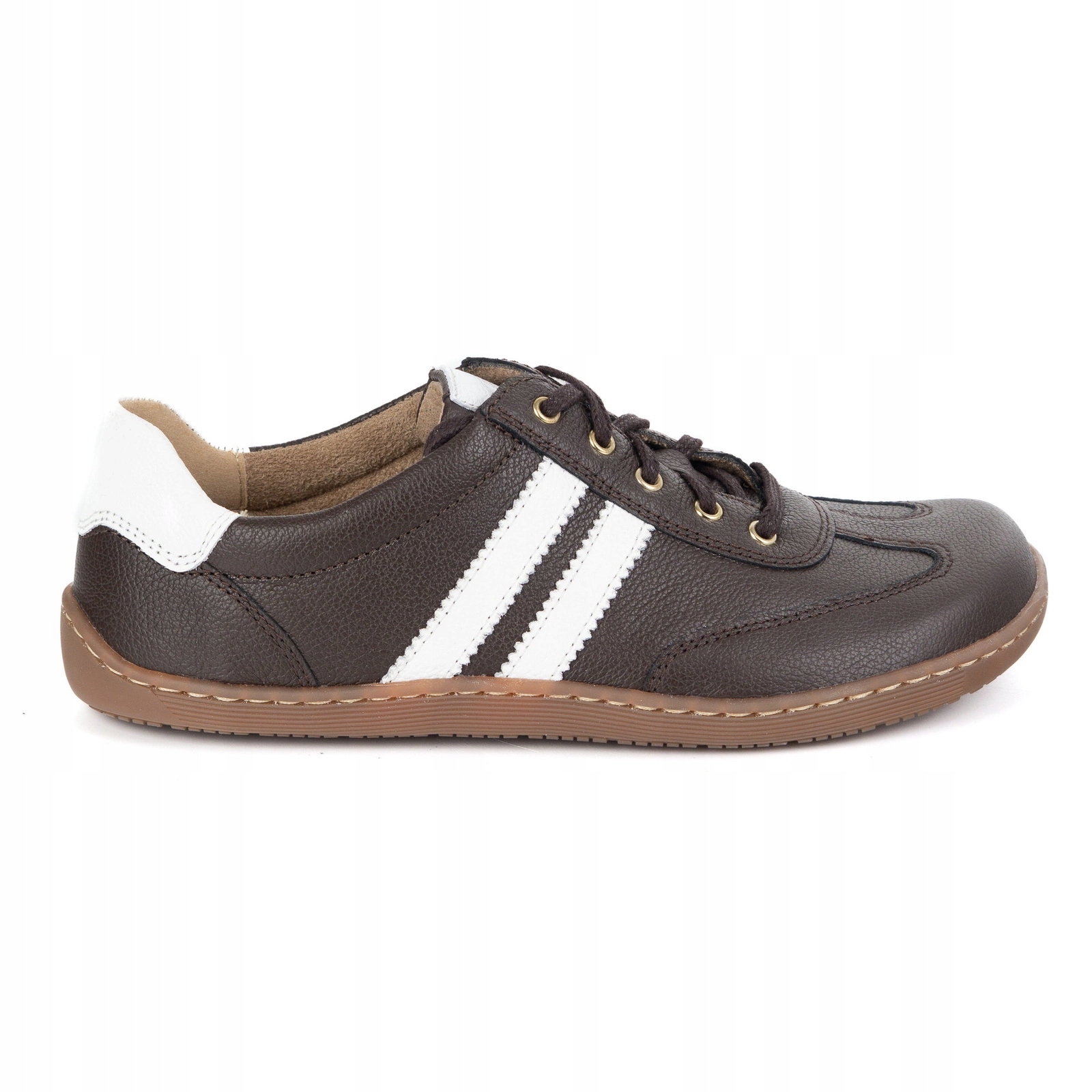 Dámské barefootové boty Olivier 1287 kožené, široký přední díl, hnědé, velikost 38