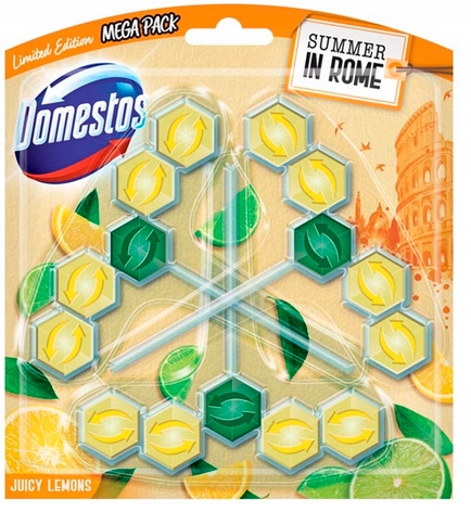 Domestos Kostki Power 5 ZAWIESZKA DO WC 3x55g Summer in Rome