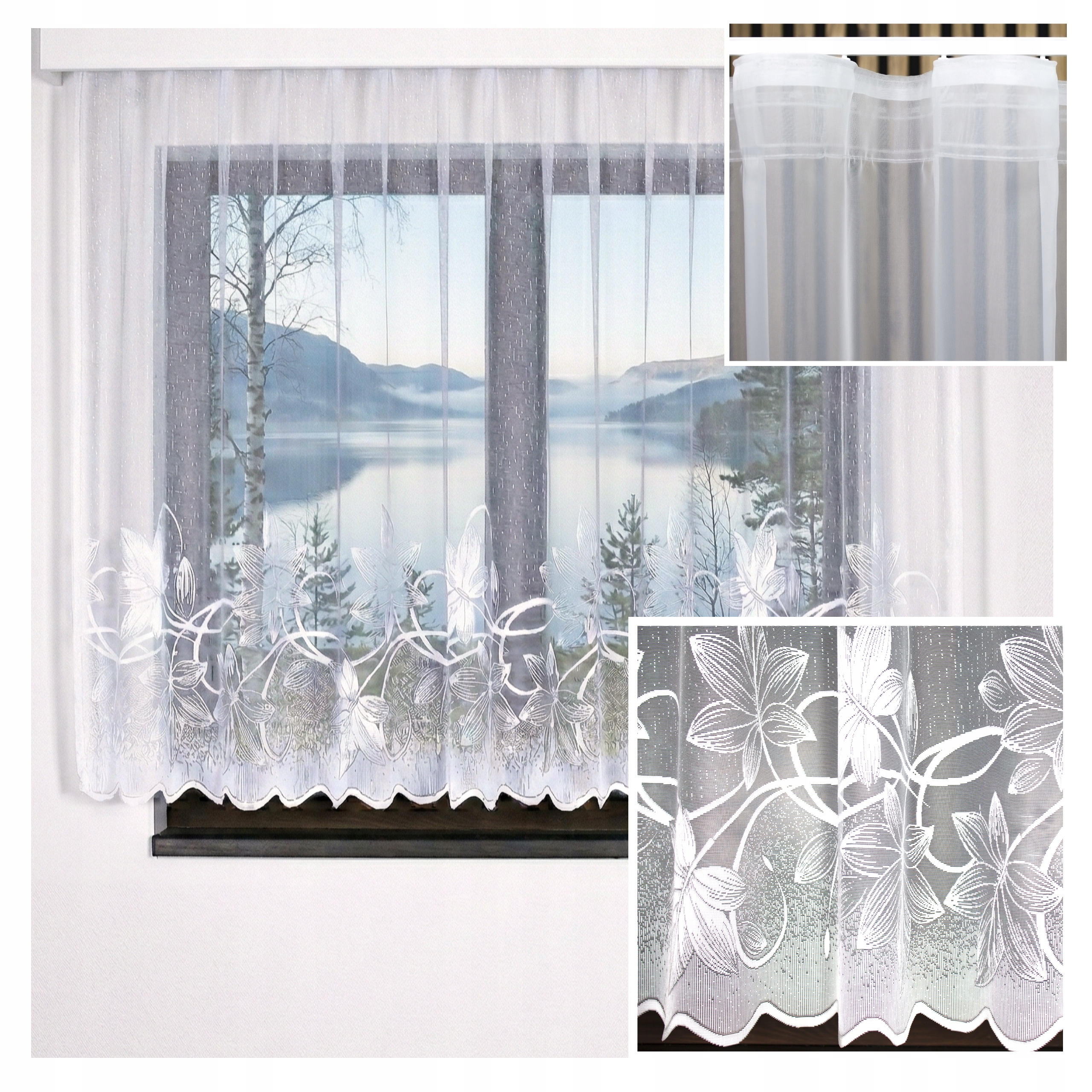 Hotová Záclona Skandinávský Žakár Frida Bez Žehlení 250x150 Wave Pokoj