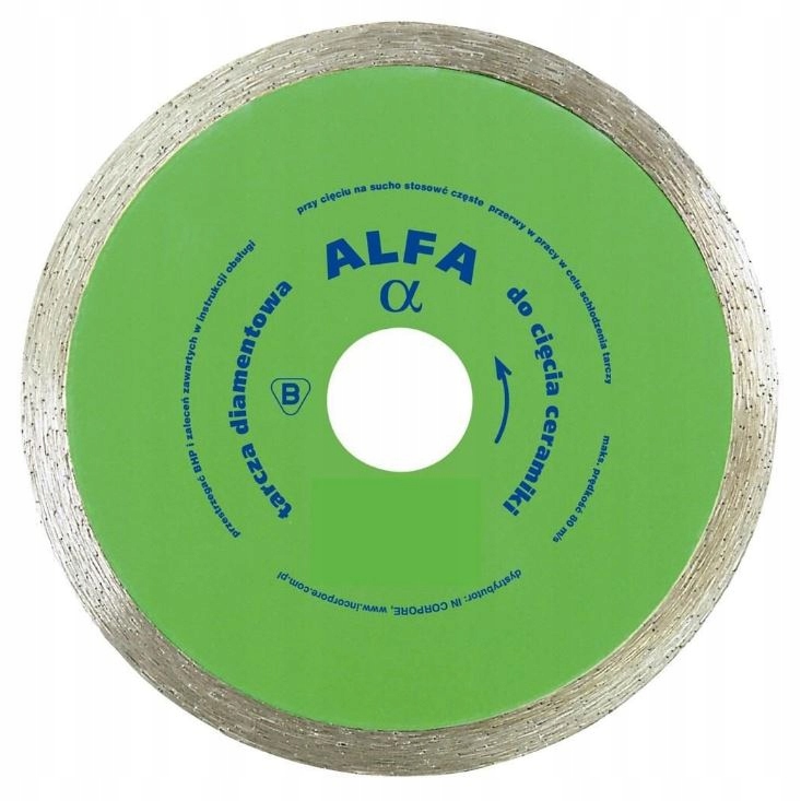 Diamantový Kotouč Hladký Na Glazuru Alfa 230 MM TD-230 Alfa