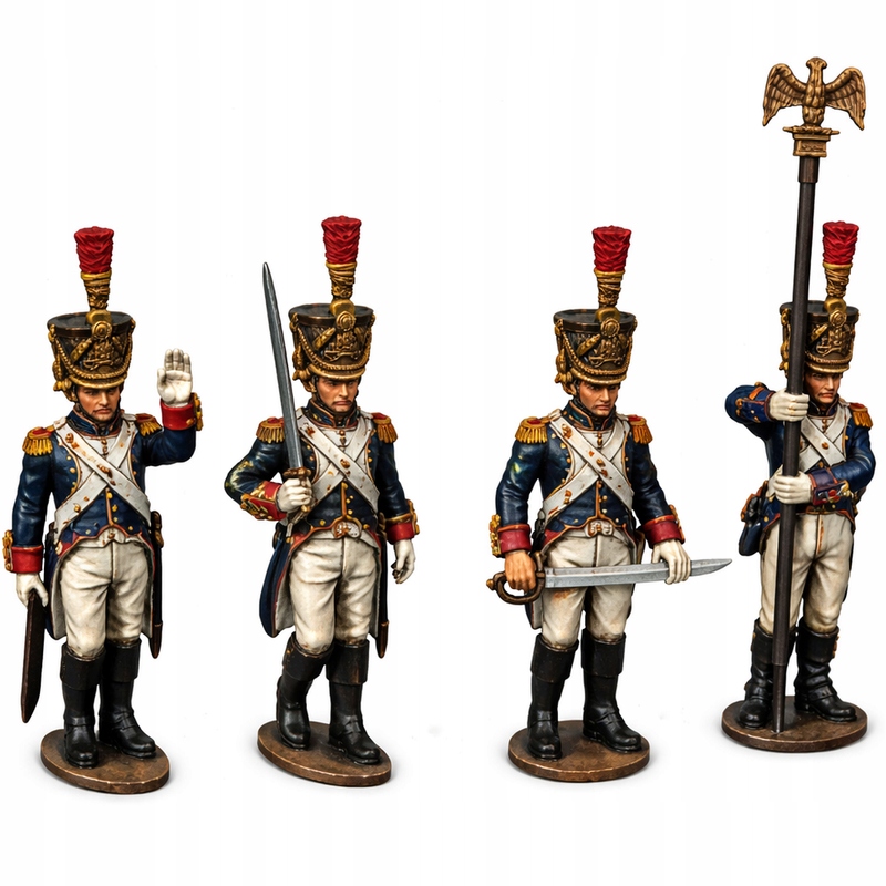 Figurka Zestaw Oficer Francja 1812 Model 3d Skala 1:72