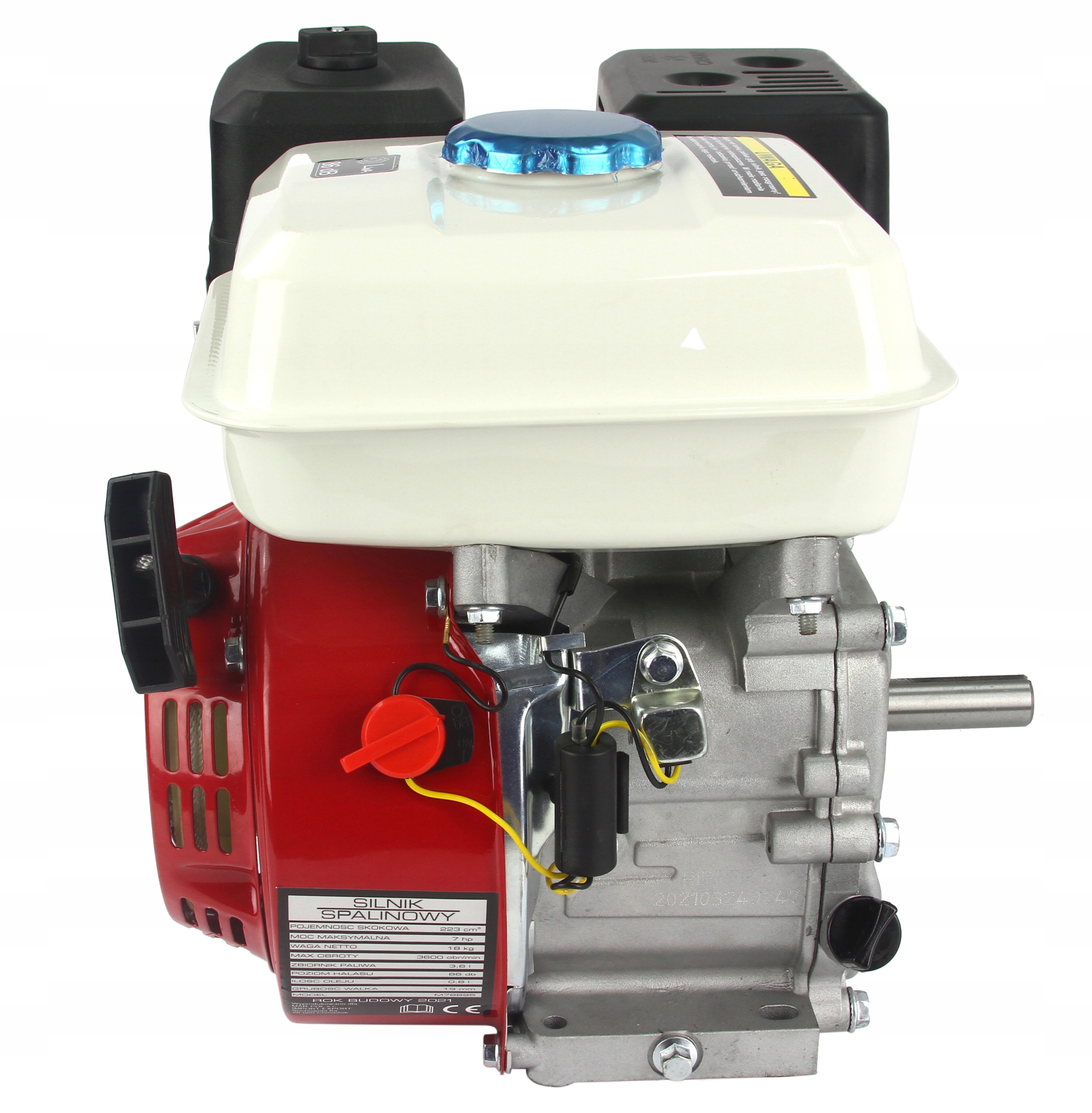 SILNIK SPALINOWY GX160 7KM + SPRZĘGŁO do ZAGĘSZCZARKI AGREGATU wałek 20mm Model M79893 MAR-POL MARPOL