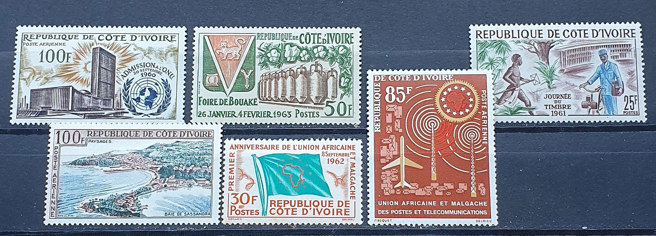 KOLONIE FRANCUSKIE COTE D'IVOIRE ** 1961/63