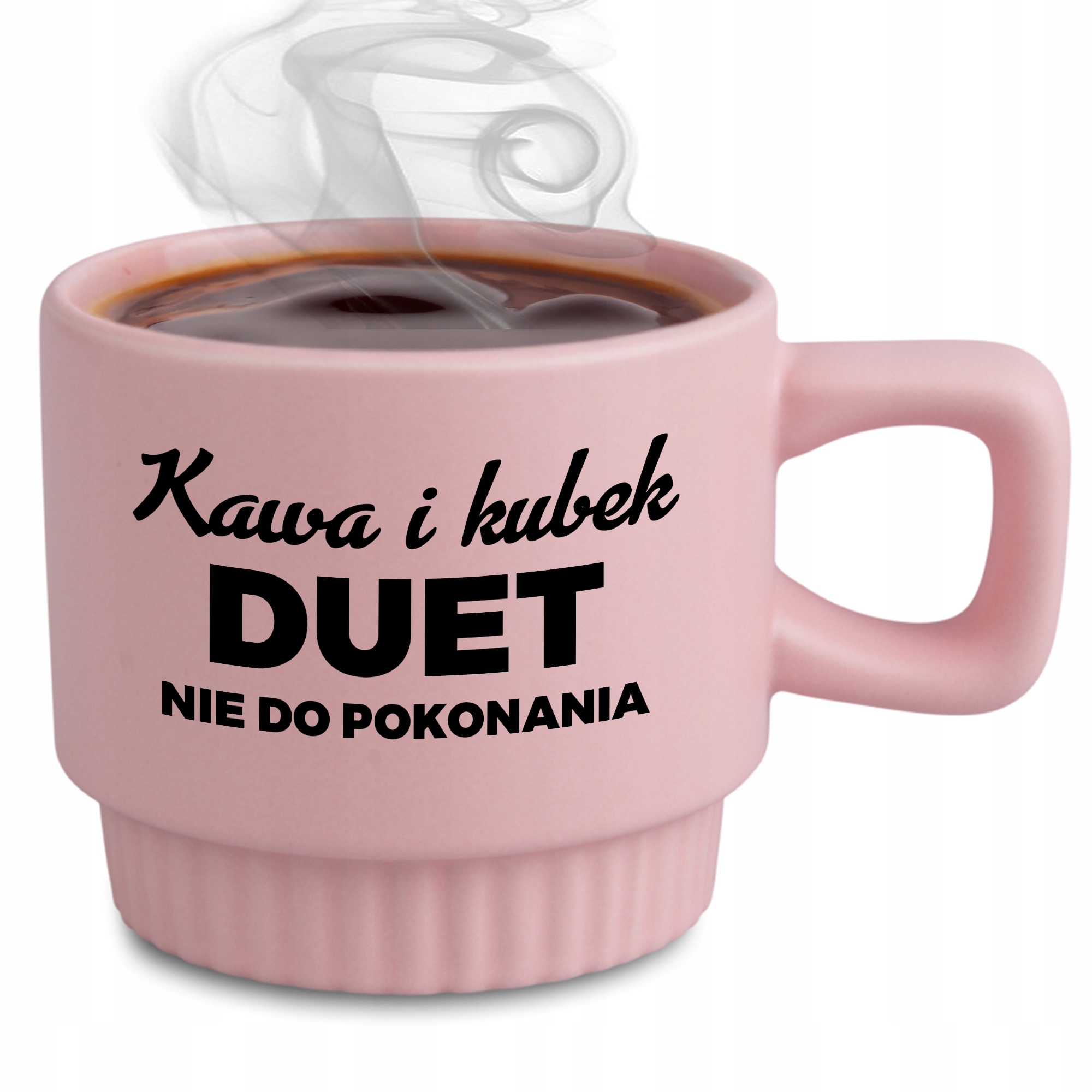 Ryflovaný hrnček Ružové Duet Neprekonateľný ako darček do kancelárie práce