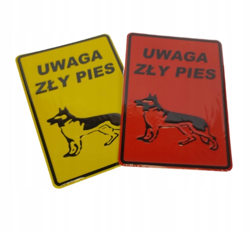 TABLICA UWAGA ZŁY PIES 14x20 TABLICZKA Marka XL-Tools