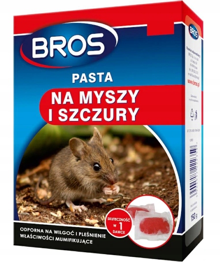 

Bros Pasta Na Myszy I Szczury 1KG Mumifikująca