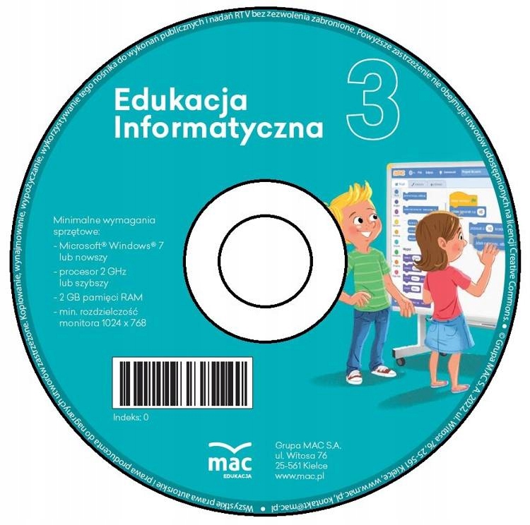 Edukacja Informatyczna Zeszyt ćwiczeń + CD klasa 3 Klasa 3
