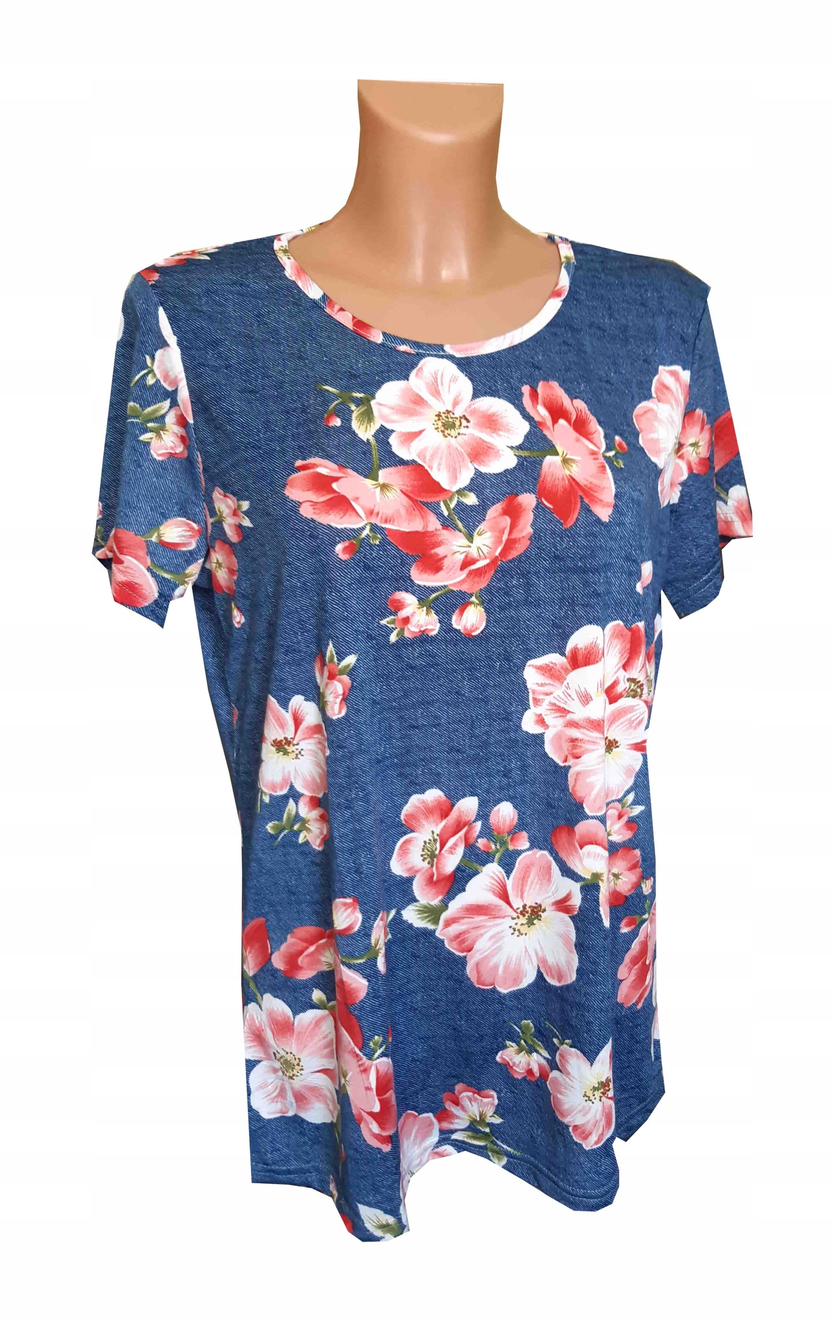 

Bluzka Koszulka T-shirt kwiaty L