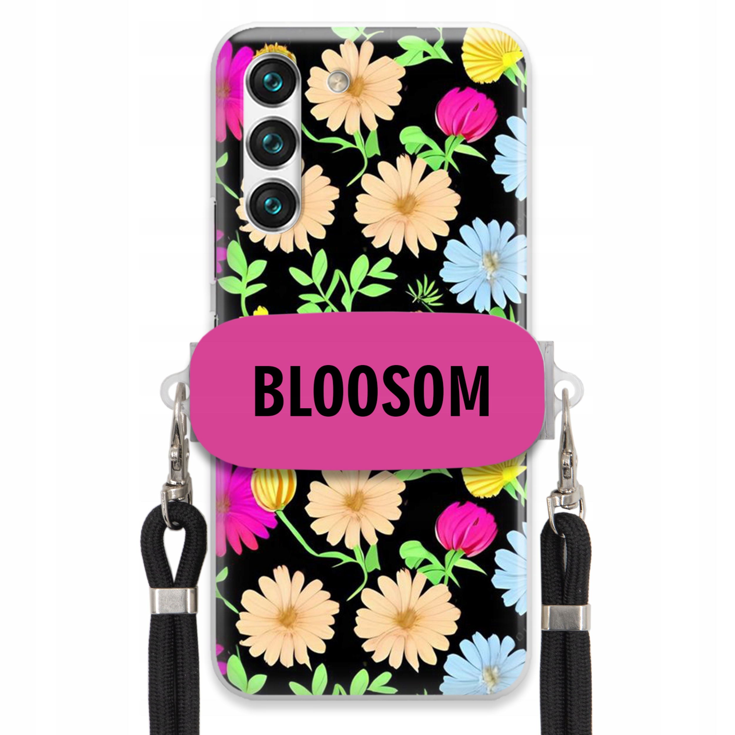 Puzdro Crossbody Držiak Pre Samsung S22 Puzdro Case Kvety Bloosom Flower