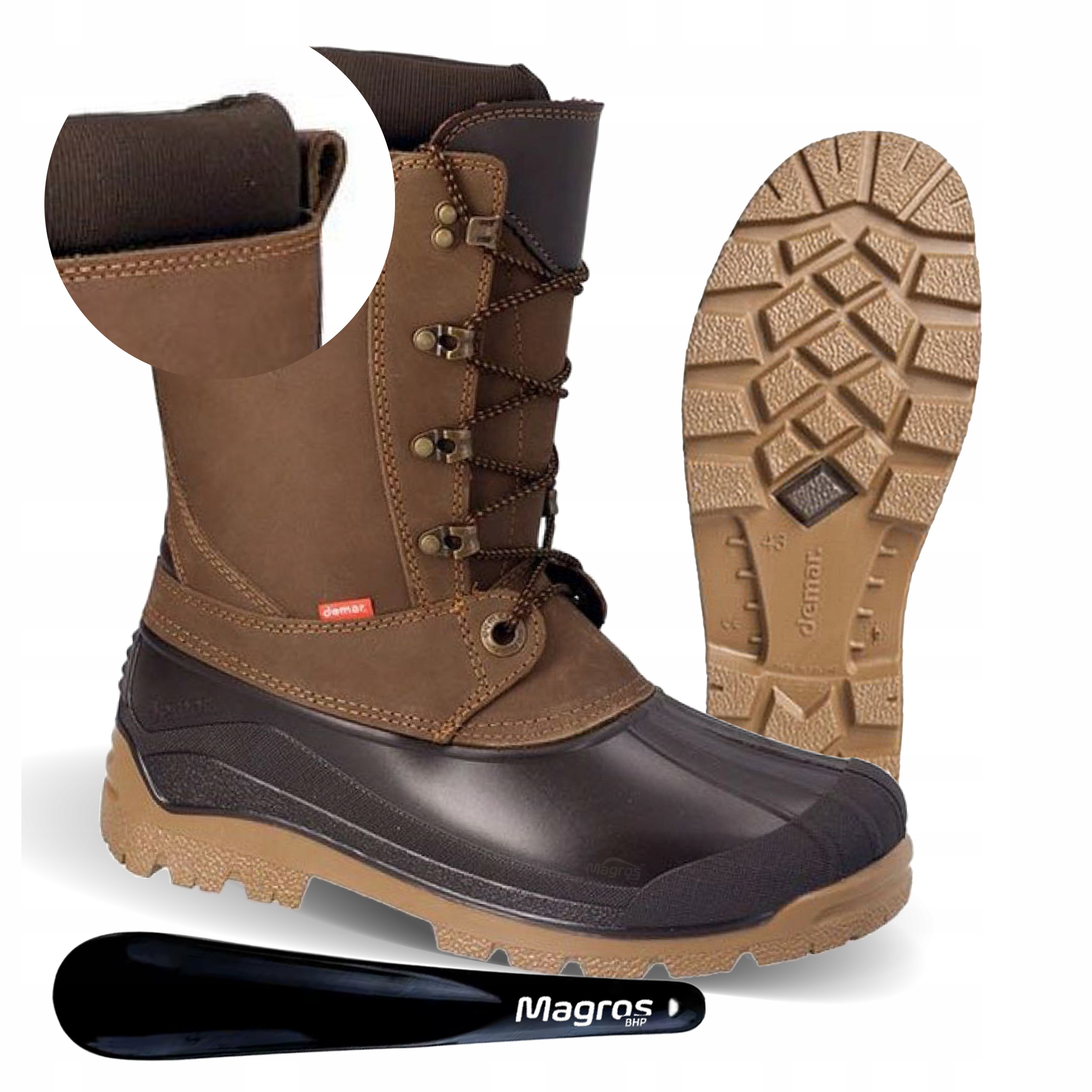 Holínky Zimní pánské lovecké teplé Polské sněhule Demar Caribou Pro