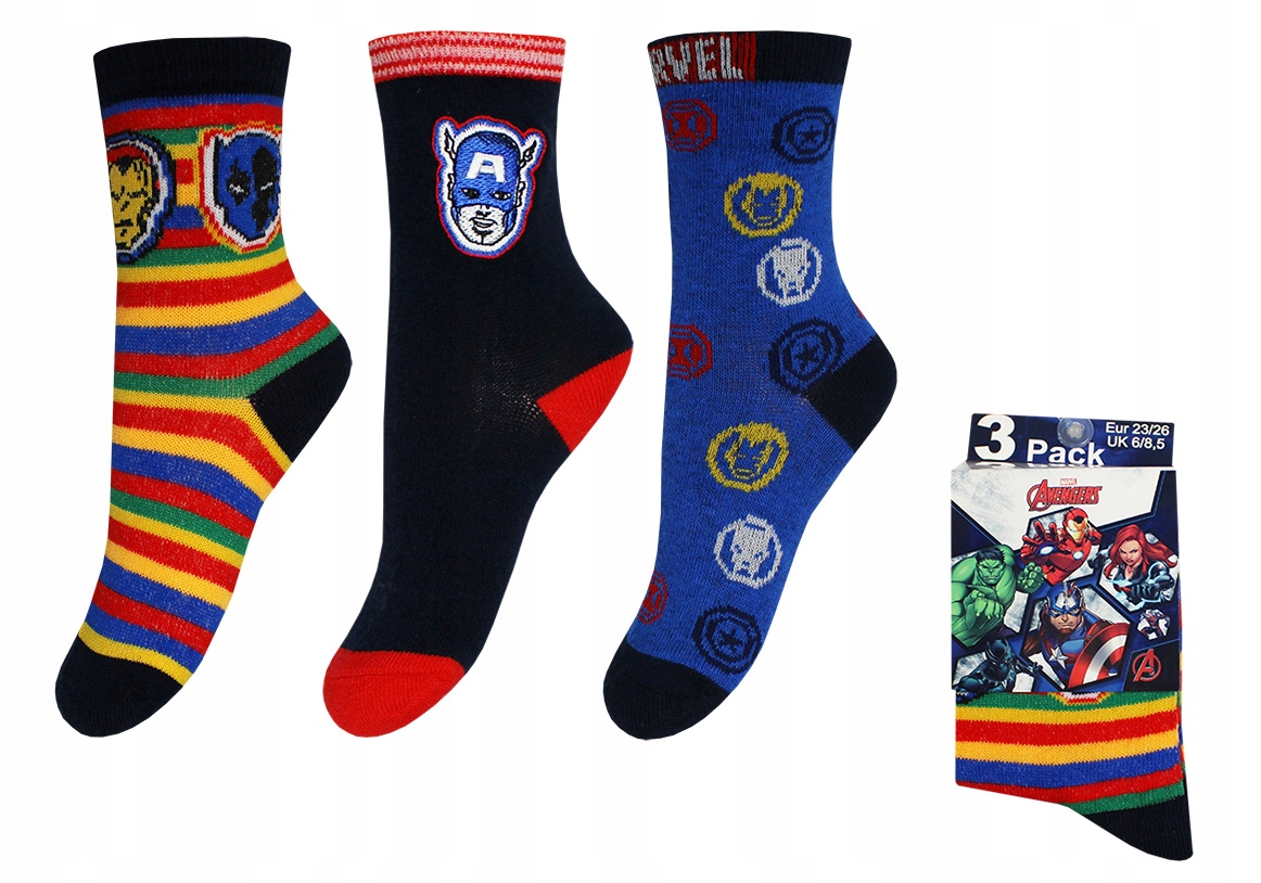 

Avengers Marvel Skarpetki Dla Chłopca 3-PAK 31/34