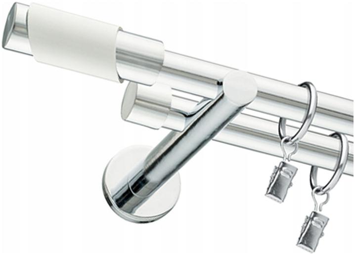

Karnisz Podwójny Chrom 19+19 mm 180cm Różne