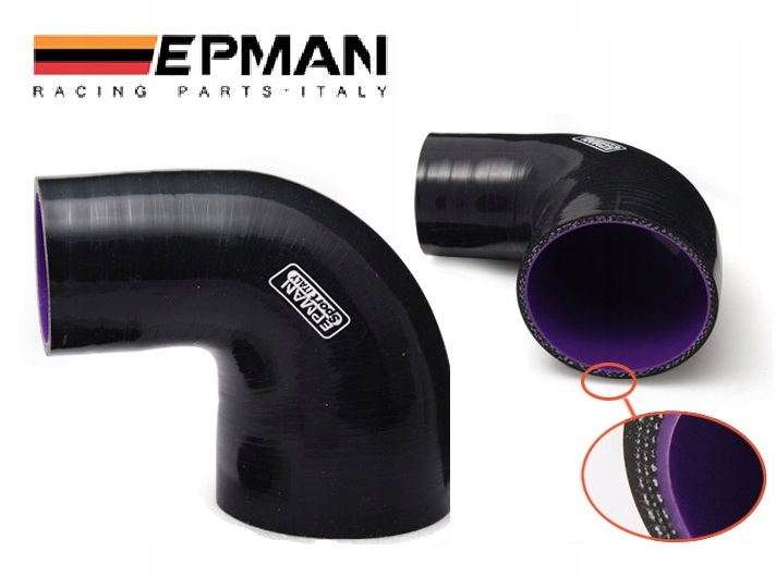 EPMAN kolanko silikonowe redukcyjne 90' 63-76mm Stan opakowania oryginalne