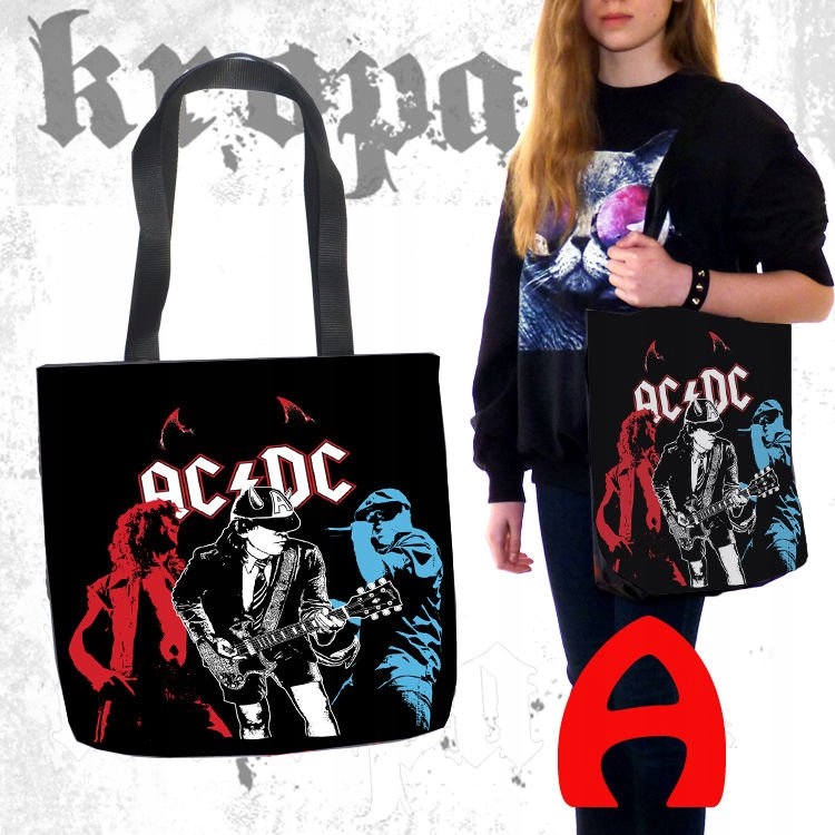 Torba na ramię AC/DC FullPrint WZORY! Marka bez marki