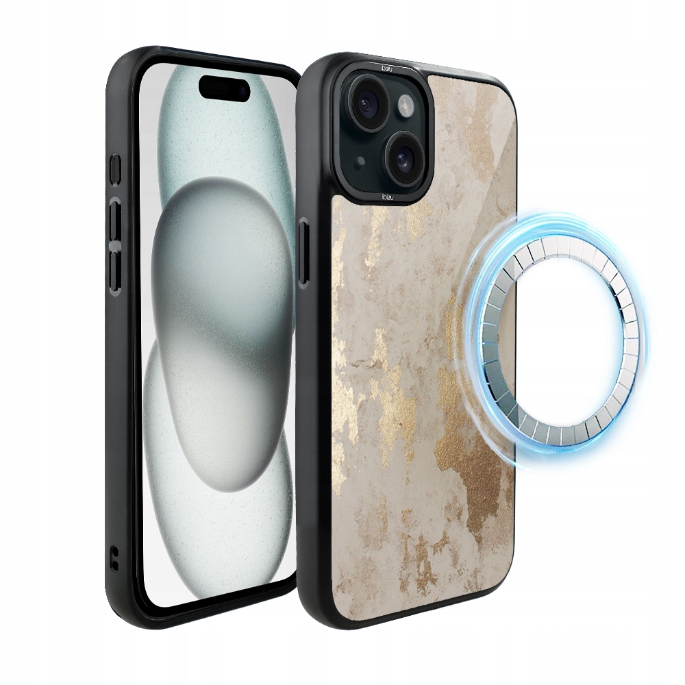 Pouzdro pro iPhone 15 Ibizu DropGuard Matt s MagSafe, šampaňské zlato