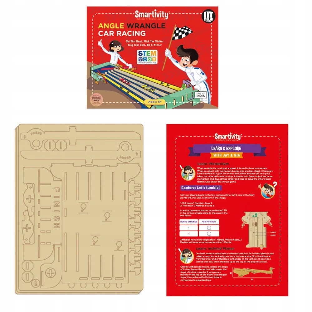 INTERAKTYWNY TOR WYŚCIGOWY - MECHANICZNE PUZZLE 3D SMARTIVITY DIY Marka inna