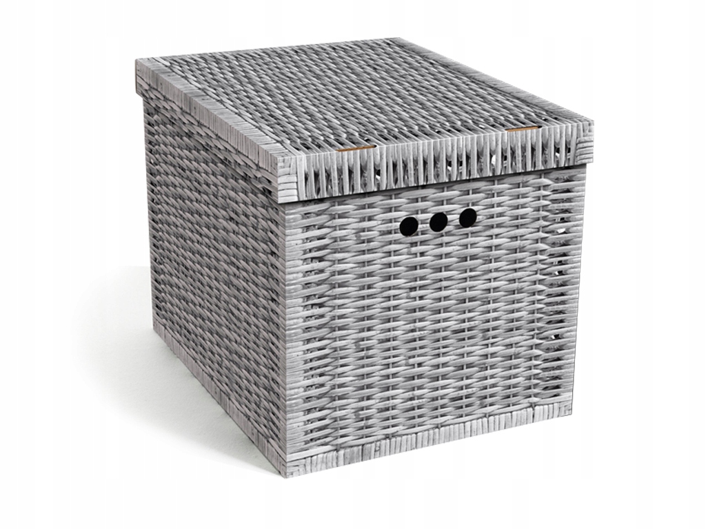 

Pudełko Porządkowe Pojemnik Plecionka Szara XL