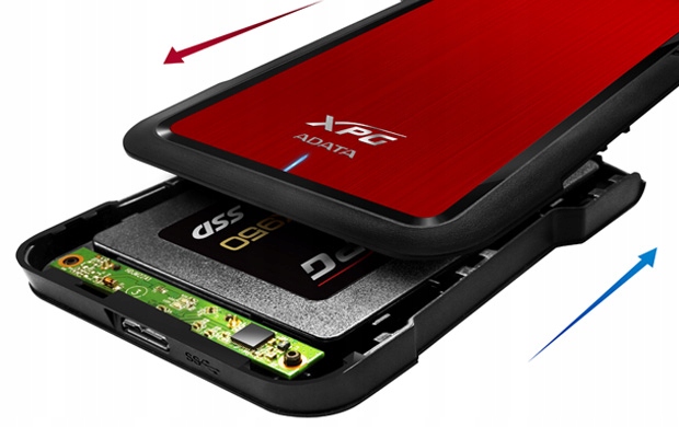 KIESZEŃ OBUDOWA DYSKU ADATA EX500 SSD HDD USB 3.1