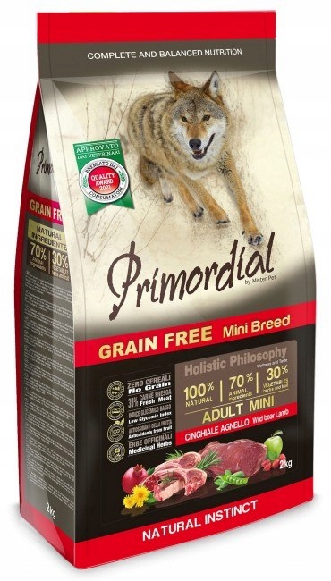 Levně Primordial Dog Grain Free Mini Adult Wild Boar & Lamb 2 kg