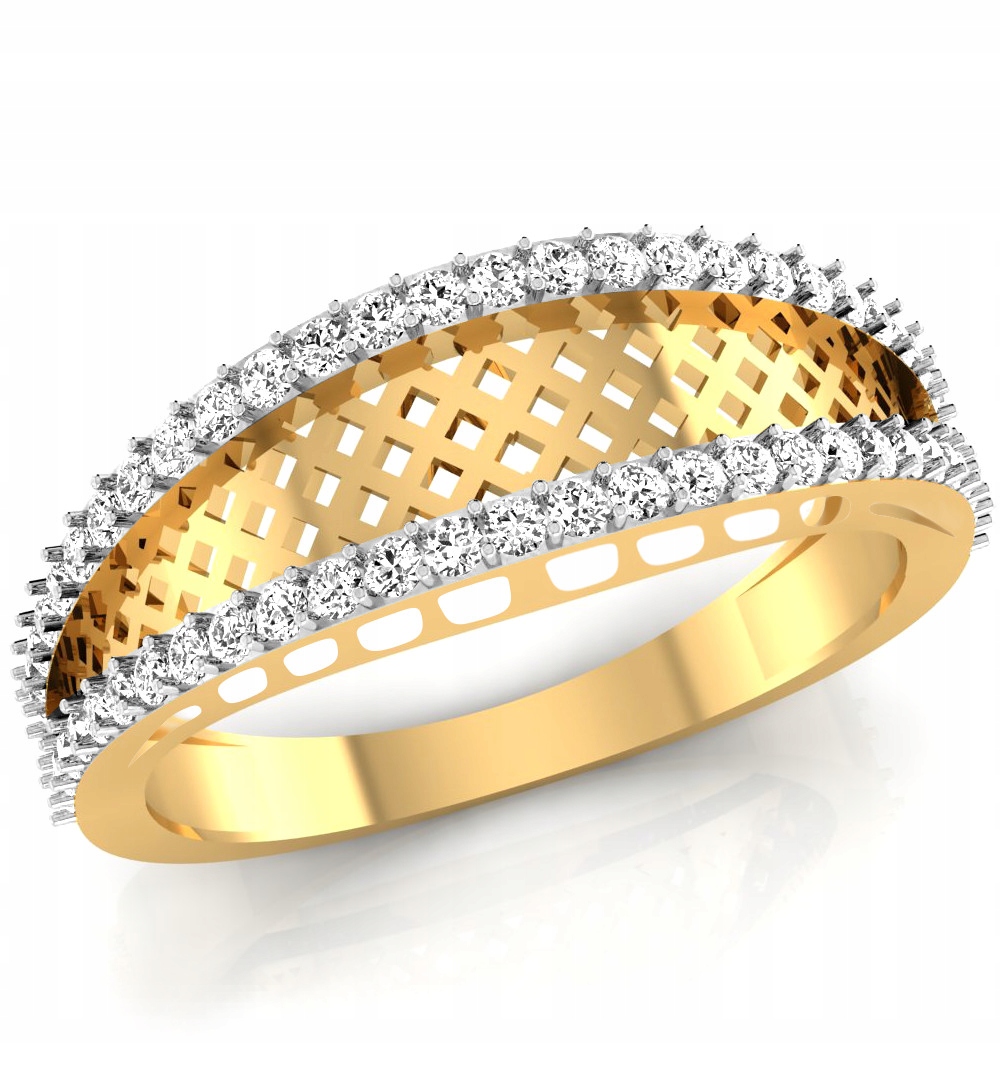 Ažurový Prstýnek Zirkony Zlato 585