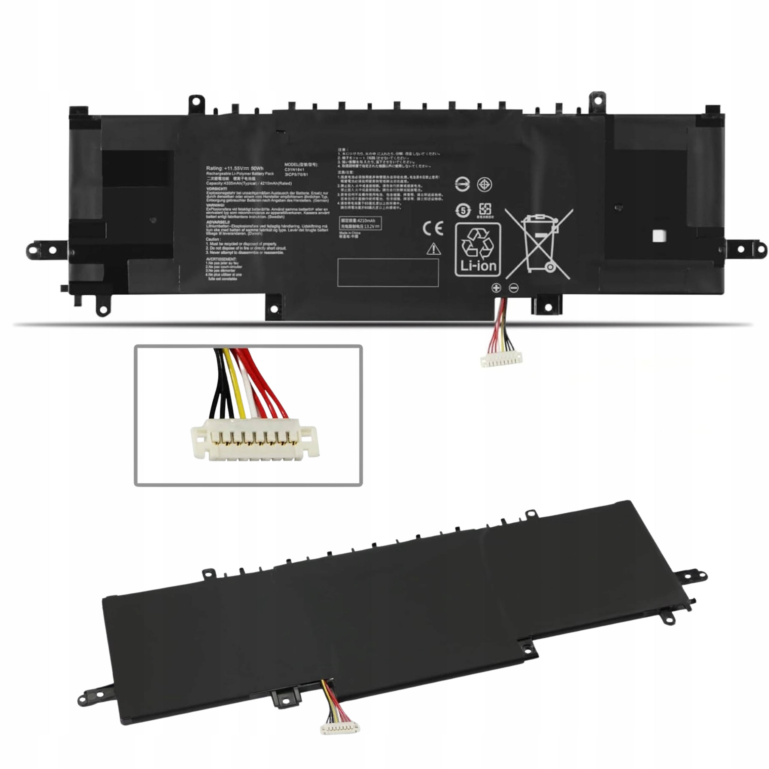 Baterie C31N1841 pro Asus ZenBook UX334 UX434 UM433 UM434 11.55V 50Wh 3-článková