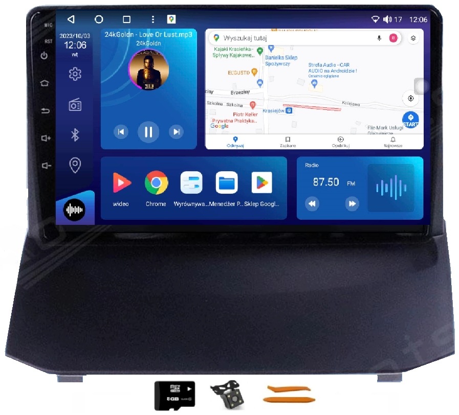 Radio Android Navigácia Ford Fiesta MK7 08-19 6/128GB Lte 4G CarPlay Gps