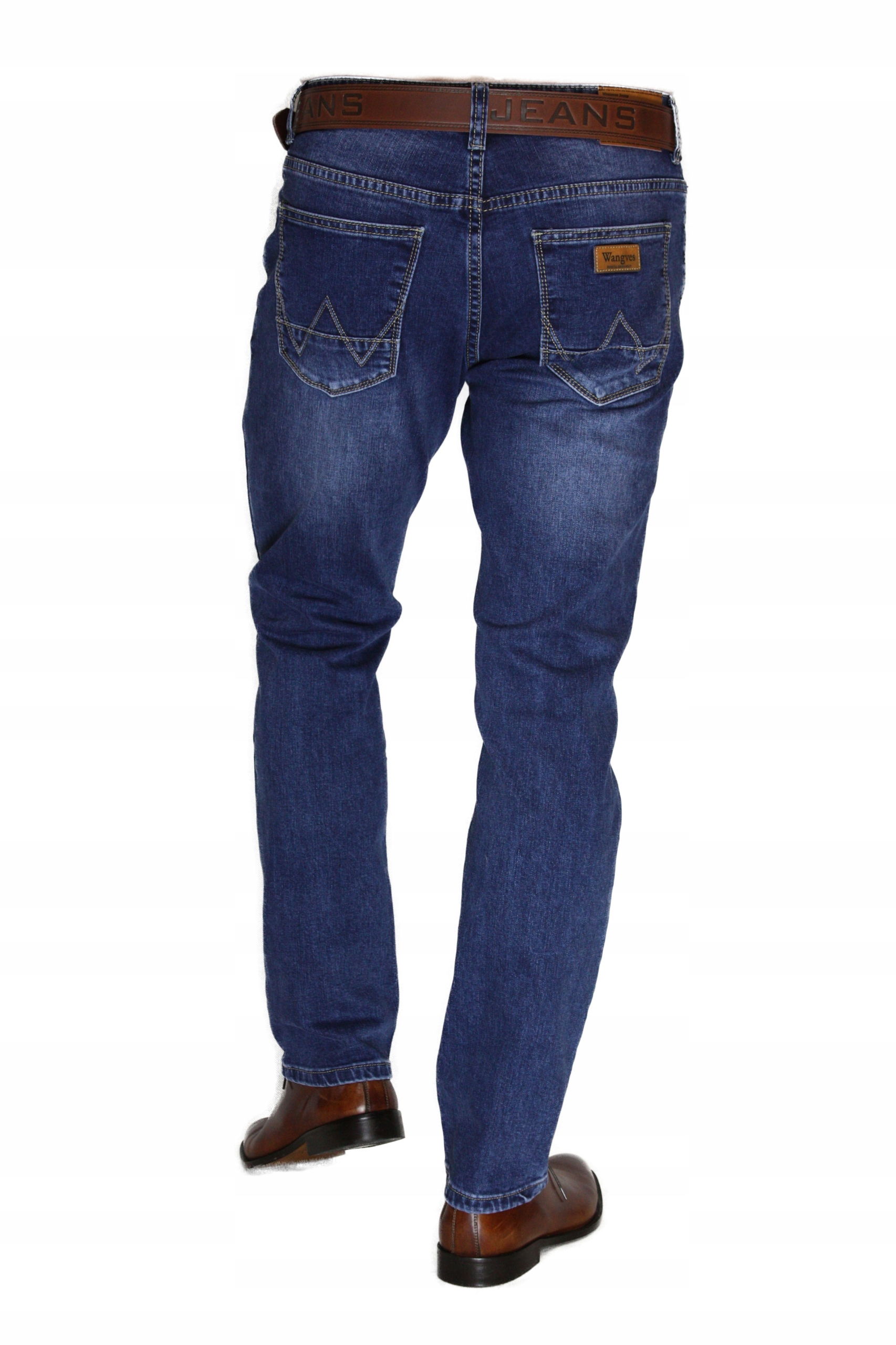 SPODNIE MĘSKIE JEANS REGULAR W36 L30 PAS 94-96 Odcień granatowy