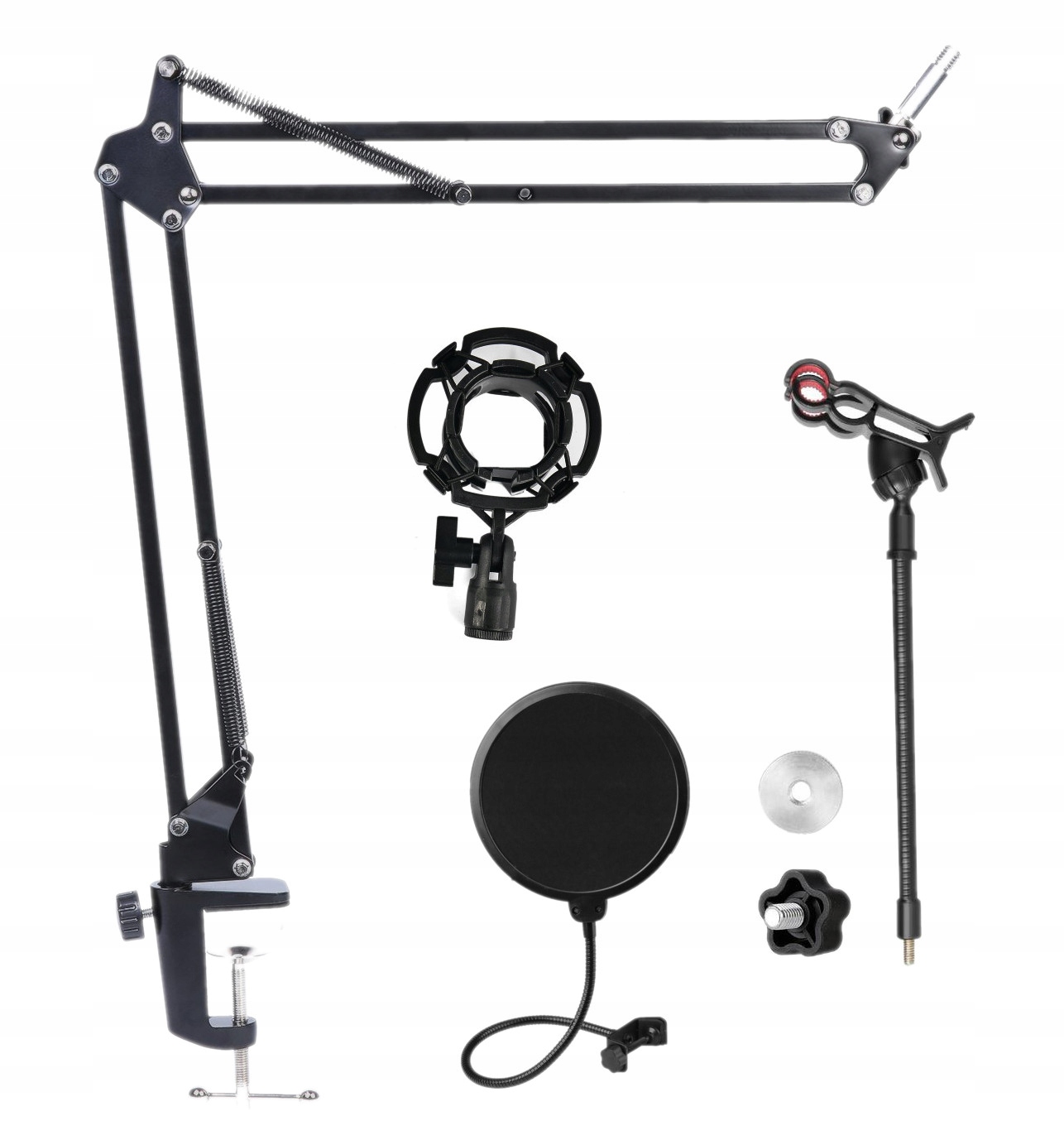 STATYW MIKROFONOWY UCHWYT STOŁOWY FILTR POP RAMIĘ MOZOS MKIT-DESK Model MKIT-DESK