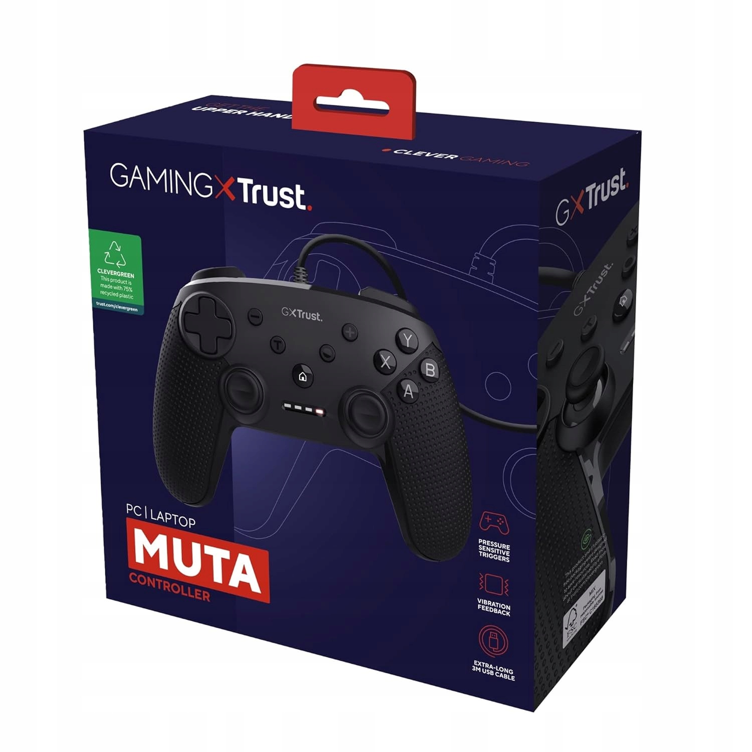 2 x Trust 24789 kabelový ovladač Usb gamepad pro Pc
