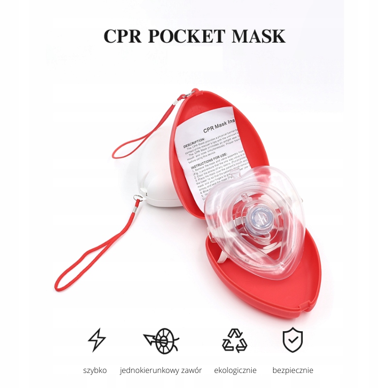 Maska CPR do sztucznego oddychania Pocket Mask Rodzaj do nauki resuscytacji