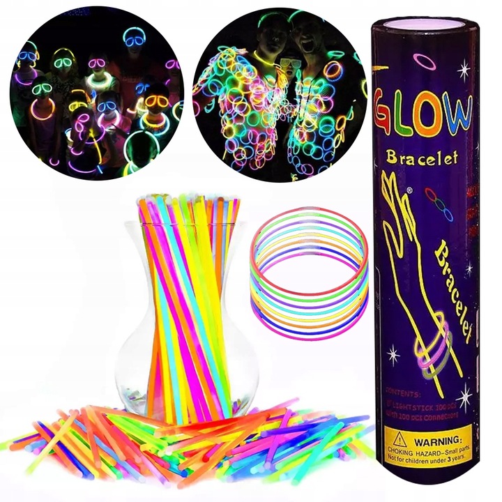 

Świecące Opaski Bransoletki Fluorescencyjne 15szt
