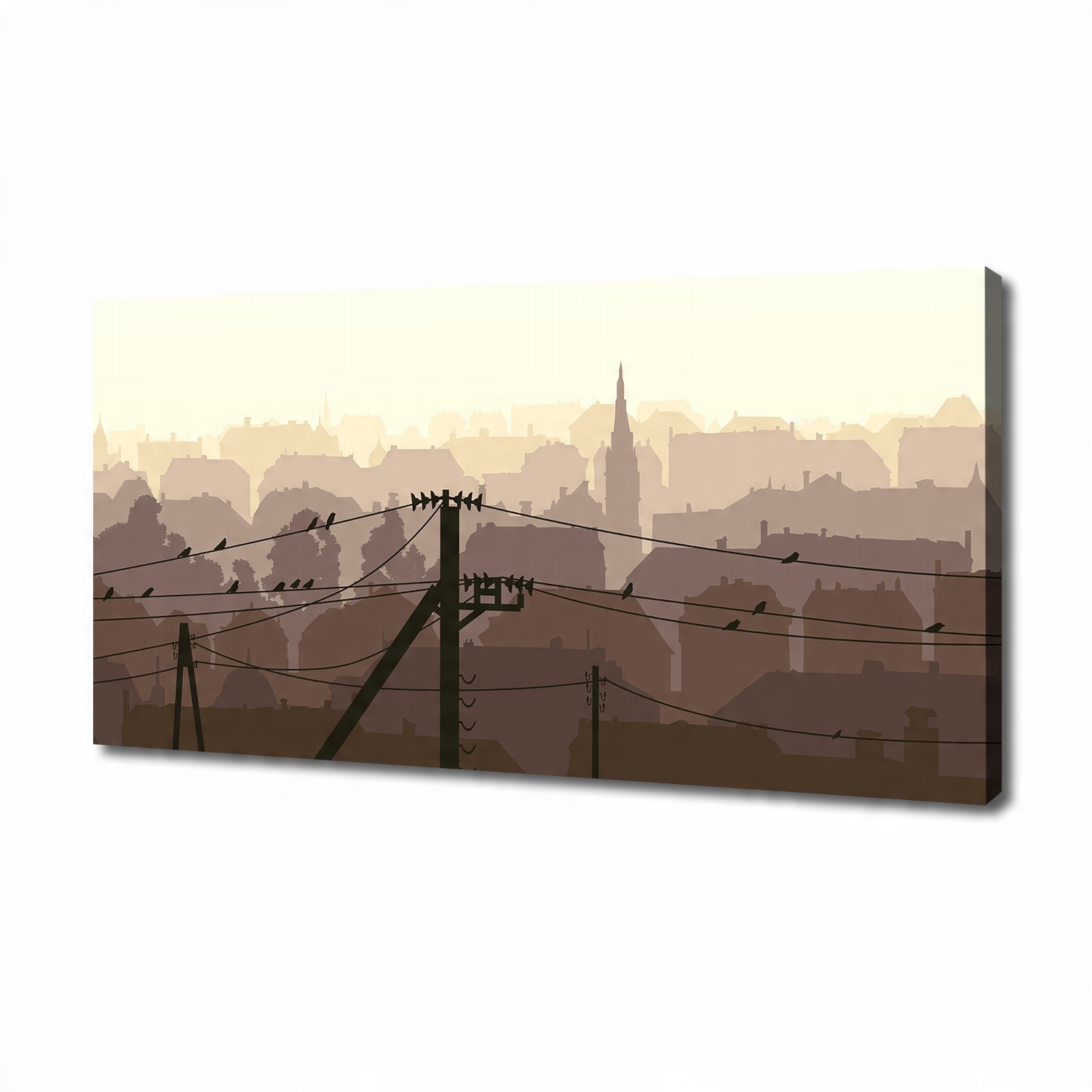 

Foto obraz canvas Miasto linia napięcia 140x70 cm