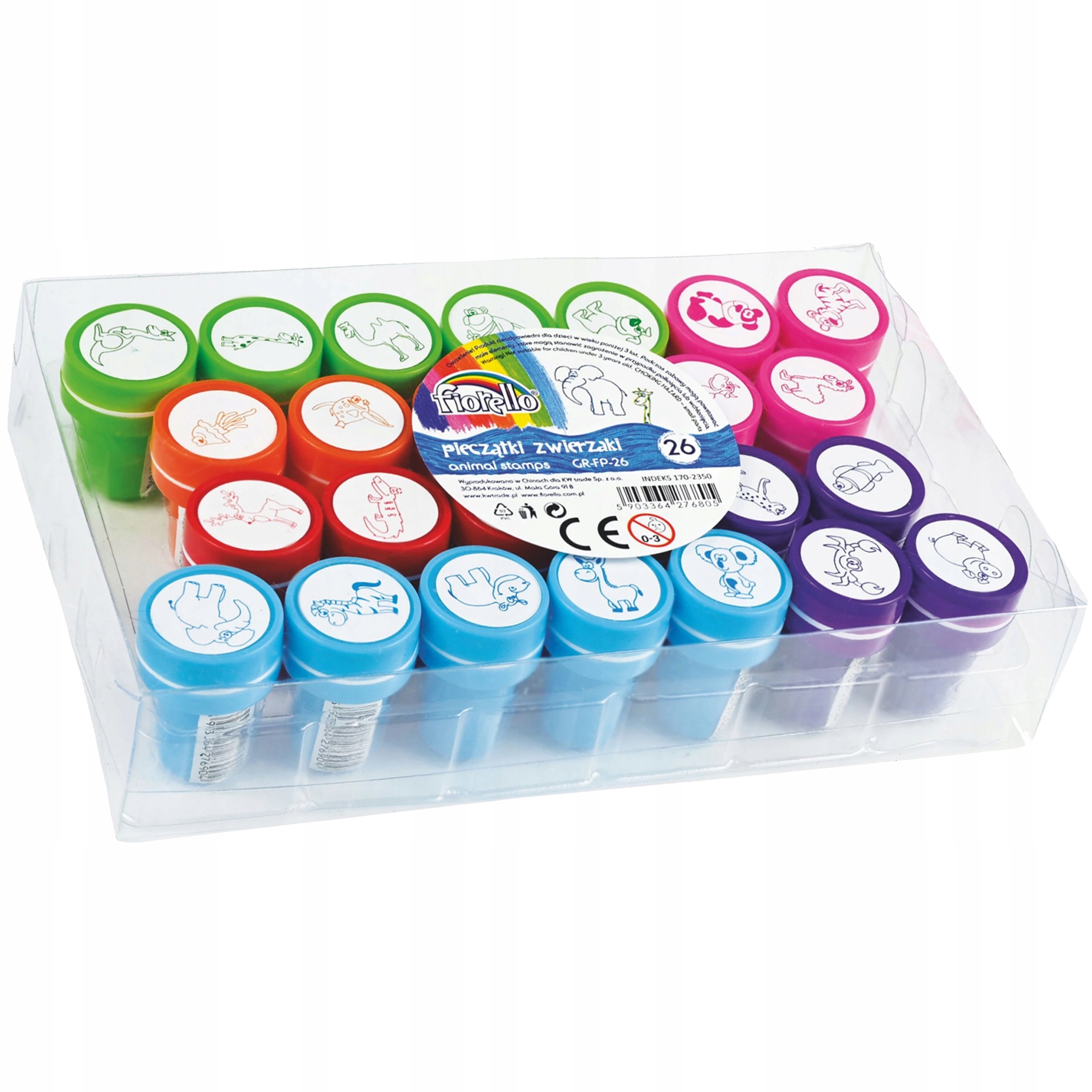 PIECZĄTKI STEMPELKI ZWIERZAKI 26 SZTUK FIORELLO Płeć chłopcy dziewczynki