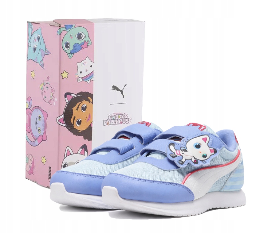 Buty sportowe Puma Koci Domek Gabi 405742 01 na rzepy niebieskie 35