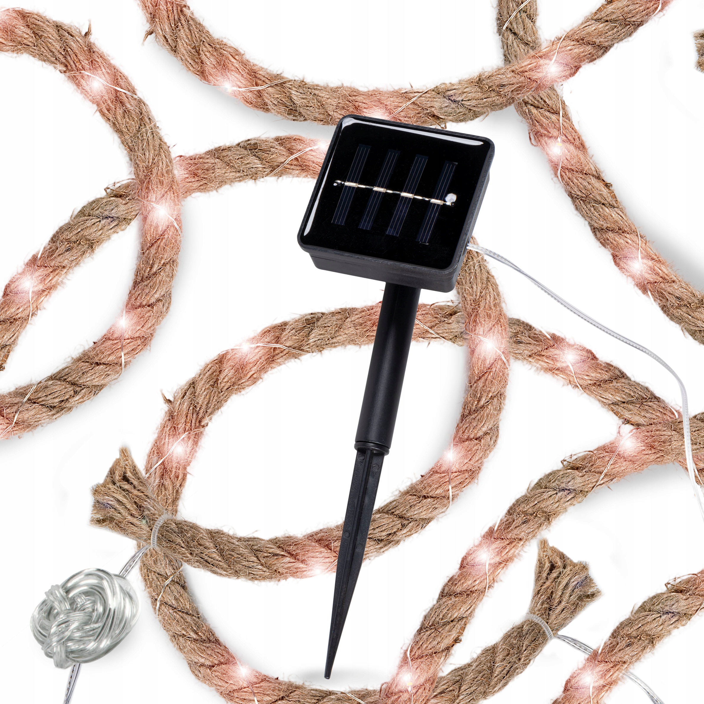

Girlanda solarna Rope Led sznur jutowy 3m IP44 Ww