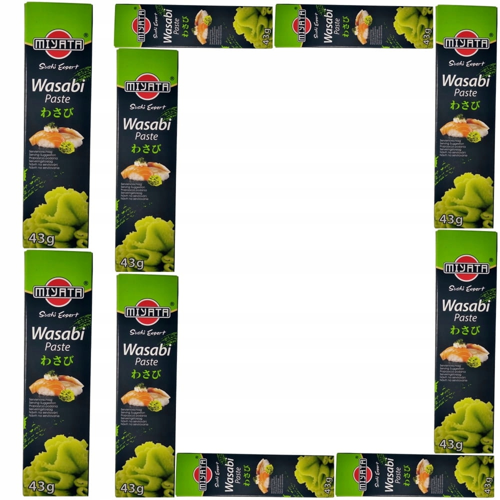 10x Ostrá zelená pasta Wasabi v tubě Ostrý japonský křen na sushi 43 g