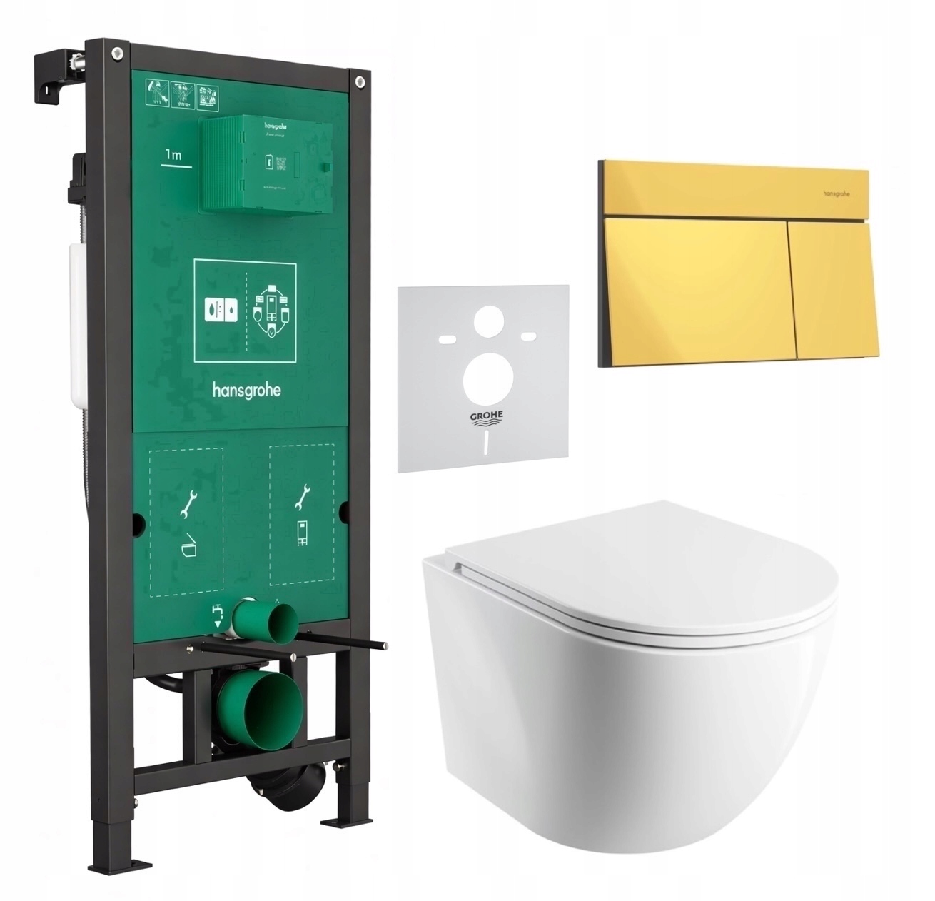 7v1 Wc Sada Stelaz Hansgrohe iFrame Wc Miska Omnires Tornado Tlačidlo
